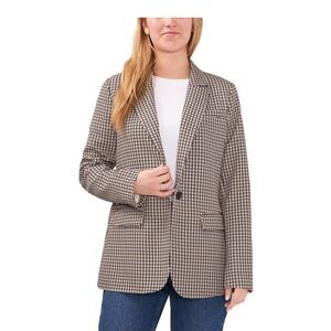 NWT Vince Camuto Ladies Fully Lined Padded Shoulder Split Blazer Small Plaid